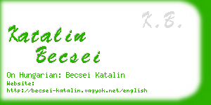 katalin becsei business card